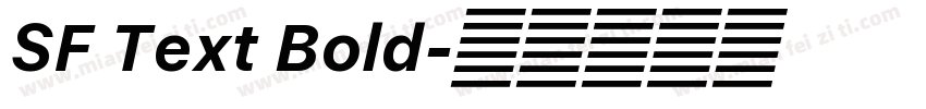SF Text Bold字体转换